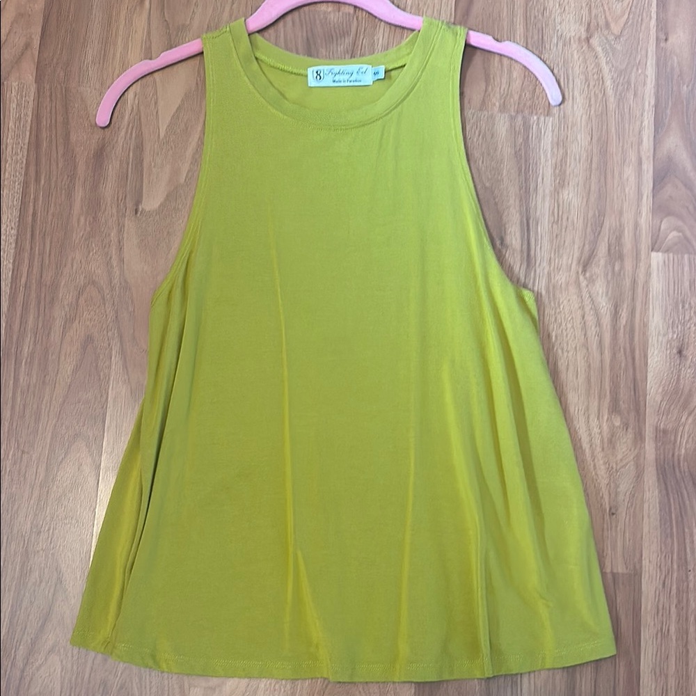 Fighting Eel Green Sleeveless Relaxed Tank Top